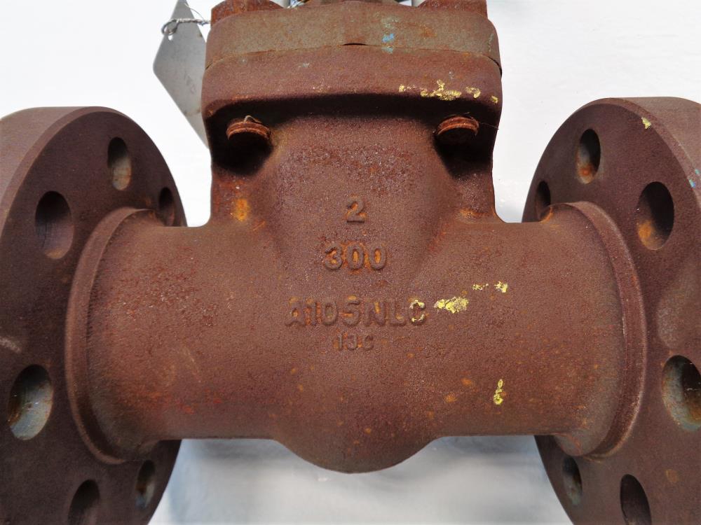 Smith 2" 300# A105 Gate Valve, 410 Stem, 420 Wedge, HF Seats